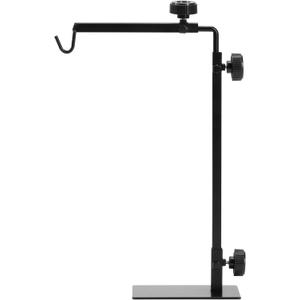 Simple Deluxe Reptile Lamp Stand Metal Light Holder Adjustable Height 14-26 inch, for Amphibian Terrarium Heating-Light and Aquarium Tank (Black)