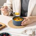 DAFUCERAMIC Ramekins 8 Oz Oven Safe, Ceramic Creme Brulee Souffle Dishes, Pudding Custard Cups Ramekin For Baking, Small Dipping Sauce Bowls, Set of 6, Microwave and Dishwasher Safe (Assorted Neutrals)
