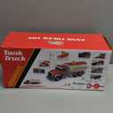 SpringFlower Toy Truck, Boy Toy for 3 4 5 6 Year Old Boys, Oil Tanker Truck Toy with Sound Light and Water Spray Function, Christmas Birthday Gifts for Boys & Girls