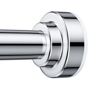 TEECK Shower Curtain Rod, 32-80 inch Adjustable Spring Tension Curtain Rod, Never Rust Anti-Slip Shower Curtain Rod for Bathroom, No Drilling, Never Collapse, Easy to Use, Silver