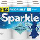 Sparkle Pick-A-Size Paper Towels, 6 Double Rolls (660 Sheets Total) - Strong 2-Ply Towels for Kitchen Cleanup and Everyday Messes