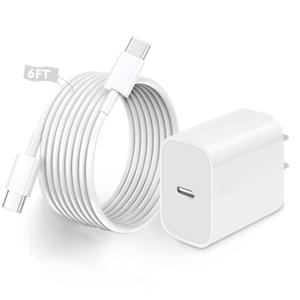 30W USB-C Power Adapter Fit for MacBook Air 13/12 inch M1/M2, 2022 2020 2019 2018 Laptop, iPad Pro 12.9/11 inch, iPhone 16/15 Pro Max, Type C Wall Fast Charging Power Supply Cord Replacement