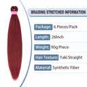 Pre Stretched Braiding Hair Extensions 26 Inch 6 Packs Long Braid Hair Yaki Texture Professional Prestretched Braiding Hair For Women (900#, 26 inch)