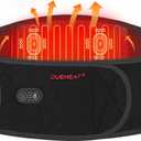 CUEHEAT Heated Waist Belt - Cordless Heating Pad for Low Back, Electrical Heating and Massage, Rechargeable Battery Powered (Black, 49 inches)