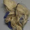 Linfairy Long Blonde with Blue Curly Wig Costume Halloween Party Wigs (Adult)