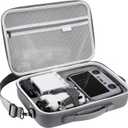 Skyreat Mini 4 Pro RC 2 Case, Portable PU Leather Storage Shoulder Bag for DJI Mini 4 Pro Fly More Combo Kit Accessories
