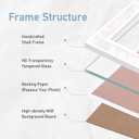 Tanmicoshomy 16x20 White Picture Frames for Wall, Natural Shell Inlay Mosaic Beachy Wedding Photo Frames Display 16x20 Photo Without Mat(16x20inch, White,1pc)