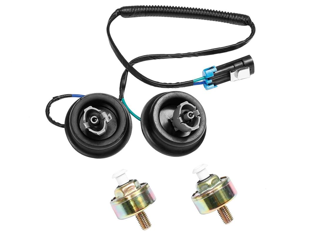 Dual Knock Sensors with Wiring Harness Kit | Knock Sensor 5.3 for Chevy Suburban Silverado Avalanche Tahoe, GMC Sierra Yukon, Cadillac Hummer & More GM Vehicles | Replace# 12601822 12589867 917-033