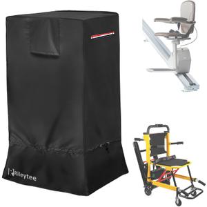 Rileytee Stair Lifts Cover,Outdoor Indoor Heavy Duty 600D Waterproof Dustproof Stair Climbing Wheelchair Protective Cover for Electric Mobile Stairlift