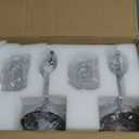 Modern Wall Sconces Set of Two Indoor Lamp Chrome Vintage Glass Light Bathroom Vanity Fixture Wall-Mounted Room Lighting (2-Pack)