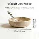 Small Travertine Bowl for Keys, 5.9 inches Round Tray,Natural Decorative Stone Bowl for Home Decor, Fruit, Jewelry Dish,Coffee Tables Centerpiece, Soap Tray