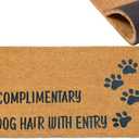 Assaoy COMPLIMENTARY Dog Hair with Entry Funny Door Mats Outside Coir Doormat for Home Entrance,Front Door mat,Indoor Entrance Embroidered Welcome Rubber Rugs Home Christmas Decor 30x 18