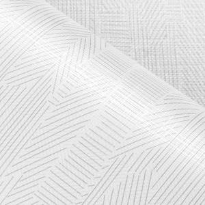 FunStick 16"x472" Textured White Grey Wallpaper Peel and Stick Lines Grasscloth Fabric Wallpaper Roll Self Adhesive Contact Paper for Kitchen Cabinets Renter Friendly Wall Paper for Bedroom Wall Decor (Light Gray)