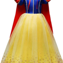 Dressy Daisy Girls Princess Snow Costume Grand Fancy Dress Up Halloween Party Outfit Set Size Toddler Kids 110