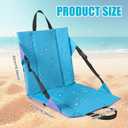 Cinnvoice 2 Pack Waterproof Foldable Pool Edge Chairs for Adults, Portable Adjustable Folding Beach Seat, Lounge Chair for Poolside Camping Picnic Lawn Outdoor Concert Tailgate BBQ(Peacock Blue)