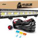 Nilight Led Light Bar 26Inch 540W Triple Row 50000LM Flood Spot Combo Off Road Driving Lights with 14AWG Heavy Duty Wiring Harness for Boat Truck Jeep UTV ATV Car