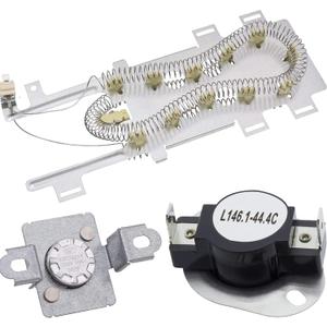 BlueStars 8544771 Dryer Heating Element and 279973 Thermal Fuse & Thermostat Cut Off Kit - Compatible with Whirlpool & Kenmore Dryers Replaces WP8544771 EAP11746337 7154072 AP6013115