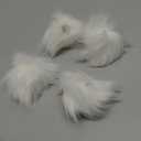 4 Pack 4 Inch Plush Rabbit Tail Fluffy Bunnies Tail Pin Rabbit Costume Accessories for Easter Halloween Cosplay Party Deocr (White)