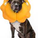 MIDOG Dog Cone Collar for Large Medium Dogs, Soft Inflatable Dog Cone Alternative After Surgery, Adjustable Protective Recovery Cone - Alternative E Collar Does Not Block Vision (Lion,L)