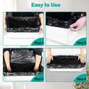Trash Bags Compatible with Popur X5 Litter Box - with Elastic Band, Thickened Design for Popur X5 Self-Cleaning Cat Litter Box/Home Trash Bags -Black (50 Pcs)