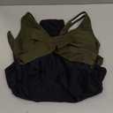 SUUKSESS Women Sexy Tummy Control One Piece Swimsuits Halter Push Up Monokini Bathing Suits (Green Black, S)