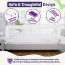 ComfyBumpy 2-Pack Bed Rail for Toddlers 55.5" L x 19.5" H | Toddler Bed Rails for Twin, Full, Queen & King Mattress Size | Swing Down Rail Guard | Mattress Side Rail for Kids | White