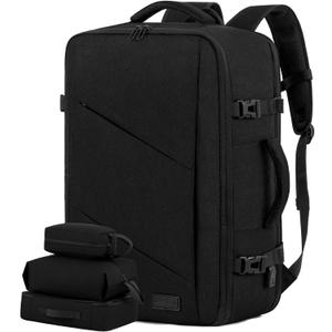LOVEVOOK Travel Carry on Backpack, Large 40L Personal Item Travel Bag for Men & Women Flight Approved with 3 Packing Cubes, Suitcase Water Resistant Luggage Daypack Business Weekender Bag, Black