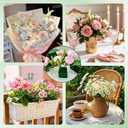 40 Pcs Floral Foam Blocks Dry with Green & Clear Floral Tape