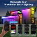 32ft Multicolor RGB LED Eaves Lights, 25 LED, Smart App & Remote Control, IP67 Waterproof, Permanent Outdoor Lights for Garden, Holiday, Christmas