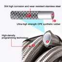 6AN 70" Transmission Cooler Hose Kit Lines Fitting Kit for GM Chevy 1996-2021 4L80E, for Ford C4-C6-AOD, for Turbo 350/400/200-200R4/700R4 4L60 4L60E 4L65E,Stainless Steel Braided Lines