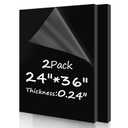 2 Pack 24x36 Inches 1/4" (6mm) Black Premium Acrylic Sheet (Plexiglass) - Scratch-Resistant for Handcrafts, Sign Making, Painting, Photo Frames, Wedding Invitations & DIY Projects