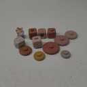 Nueplay 13 Pcs Building Circle & Blocks, Stacking & Nesting Baby Toys with Horse Figure, Newborn Essentials Squeeze Teething Toy Gifts for 6 12 18 Months Baby Toddler Girls