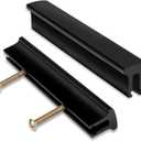 Adjustable Cabinet Handles 6 Pack, Hole Spacing, Kitchen Drawer Pulls, Aluminum Cabinets & Dressers Knob (1 to 4 inch, Black)