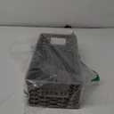 StorageWorks Toilet Tank Basket for Bathroom, Round Paper Rope Wicker Storage Basket Back of Toilet Tank Top, 14 "L x 6 "W x 3 "H, 1 Pack (Grey)
