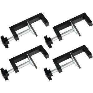 4 Pcs Patio Furniture Clips, Sectional Connector, Adjustable Outdoor Funiture Clamps, Patio Wicker Furniture Fasteners Clips, Black