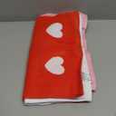 3 Pcs Valentine's Day Heart Hand Towels for Bathroom Red Pink White 3D Embroidered Farmhouse Absorbent Hand Towels 100% Cotton Bathroom Decor for Kitchen, 29.5 x 13.7 Inch