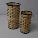 Handwoven Baskets with Handle, 12 and 15"