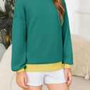 Haloumoning Girls Crewneck Sweatshirts Kids Casual Long Sleeve Loose Tops Fall Comfy Lightweight Pullovers 5-14 Years