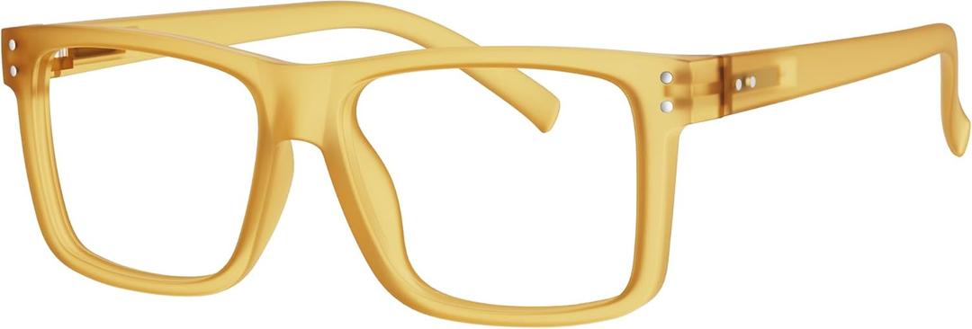 Eyekepper Oversized Reading Glasses Square Large Frame Readers for Men and Women (Yellow)