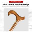 GUYUE Handmade Wooden Walking Cane for Men and Women Ergonomic Wood Cane for Seniors Better Rubber Tips - 37 Inches