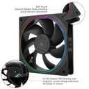 Thermalright TL-S12 CPU Fan 120mm Case Cooler Fan Comes with ARGB Lighting Effect,PC PWM Silent Computer Fan with 1500RPM Speed, CPU Cooling Fan Black(Black,3-Pack)