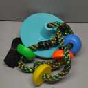 TURFEE Tree Swing for Kids -Blue Climbing Rope Tree with Platforms and Disc Seat Single Disc Seat and Climbing Rope Set w/Carabiner & 4 Ft Strap - Treehouse and Outdoor Playground -Blue