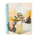 Uptown Girl Say Yes Wirebound Journal Notebook, 140 Color Edge Sheets, 8.25" x 6.5"