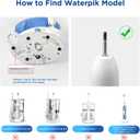 8 Pack Toothbrush Replacement Heads for Waterpik Sensonic Complete Care CC-04CD010-1, and for Waterpik Sensonic Electric Toothbrush STW-03W020/STW-03W027, with Cover for White STWB-3WW-B