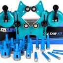 Tile Hole Saw Kit, ZNXIMER 20PCS Diamond Hole Saw Kit with Double Suction Cups Tile Hole Saws Guide for Ceramic, Glass, Porcelain Tiles, Marble, Granite and More Drilling.