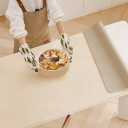LifeSculptin Super Wipe Clean 36"x60" Heat Resistant Table Pad Cover for Rectangular Dining Tables - Silicone Leather Table Protector, Waterproof Stain-Resistant Table Pads (Beige & Cream 36" x 60")