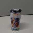 Australian Shepherd Tumbler 20oz Funny Nutrition Facts Design for Pet Lovers Gift for Aussie Owners, Dog Mom Dad Colorful Stainless Steel Insulated Travel Coffee Mug