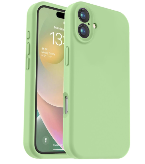 Vooii Compatible with iPhone 16 Case, Liquid Silicone Upgrade [Camera Protection] [Soft AntiScratch Microfiber Lining] Shockproof Phone Case for iPhone 16 6.1 inch  Matcha