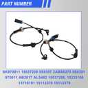 ABS Wheel Speed Sensor Front Left Right Compatible with 2000 2001 2002 2003 2004 2005 2006 Chevy Avalanche Express Silverado Suburban Tahoe GMC Savana Sierra Yukon XL # 15037208 ALS482