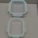 Vtopmart 2 Pack Glass Food Storage Containers with Airtight Lids, Glass Meal Prep Containers, Lunch Office Meal for Microwave, Oven, Freezer and Dishwasher, BPA Free